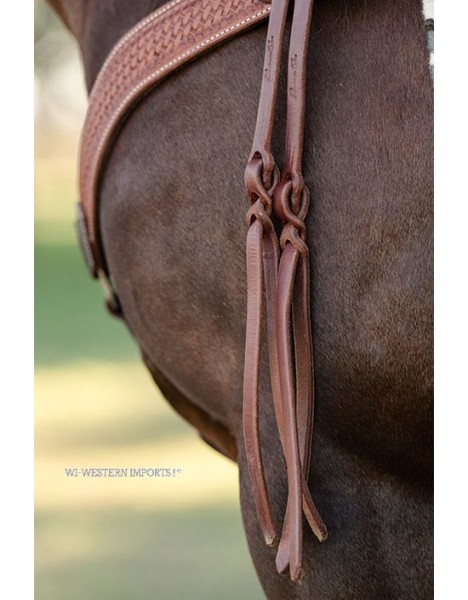 WI Popper Tail Heavy Oiled Split Reins